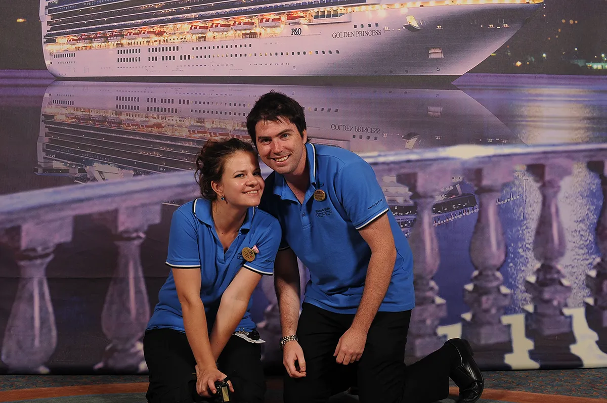 Julia and Michael during their cruise ship photography days